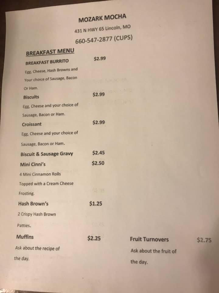 Mozark Mocha Menu image 3