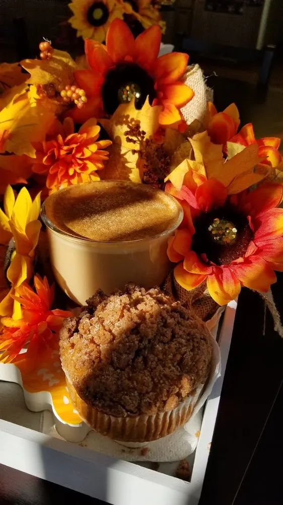 Pumpkin Spice Latte and Pumpkin Muffin